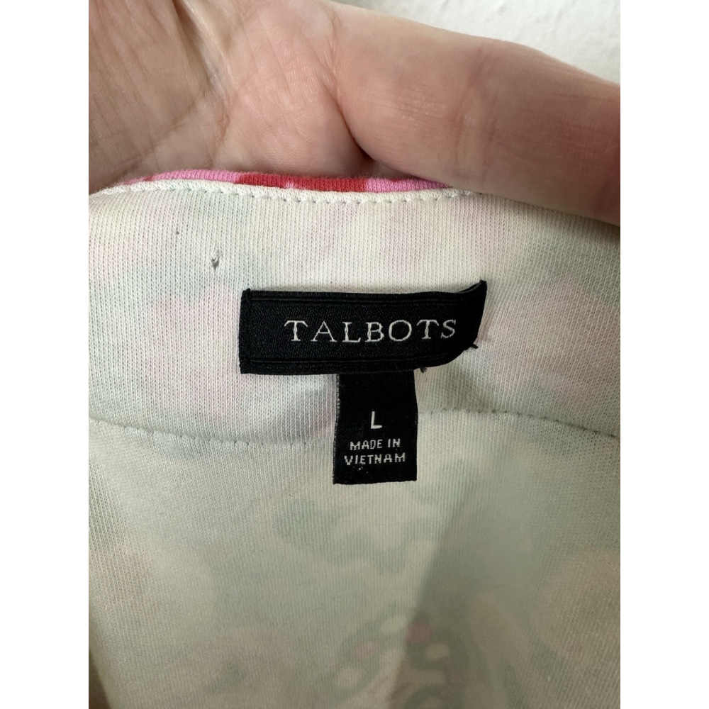 TALBOTS Medallion Interlock Shift Dress Women Large Floral Preppy Summer Stretch - Picture 7 of 11